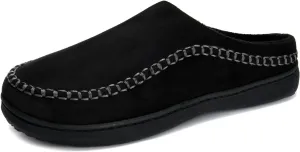 Mens Moccasin Slippers Handmade Breathable Microsuede Low Back House Shoes with Soft Memory Foam Slippers for Men Indoor
