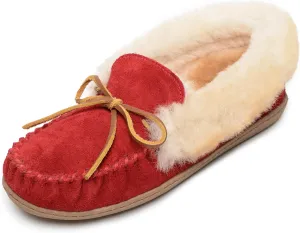 Minnetonka Women's Alpine Sheepskin Moccasin Slippers