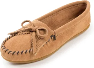 Minnetonka Women's Kilty Suede Hardsole Moccasin