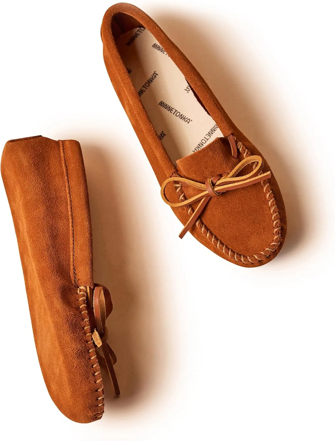 Minnetonka Women's Unlined Soft Leather Sole Moccasin