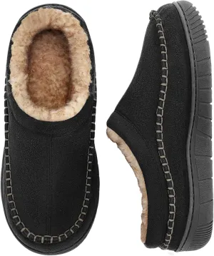 MIXIN Mens Slippers Indoor Outdoor Memory Foam Warm Fuzzy Fluffy Comfy House Shoes Anti-Slip Moccasin Slippers