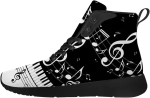 Music Shoes for Women Men Music Note High Top Sneakers High Top Shoes Gifts for Men Women