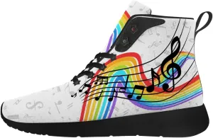 Music Shoes for Women Men Music Note High Top Sneakers High Top Shoes Gifts for Men Women