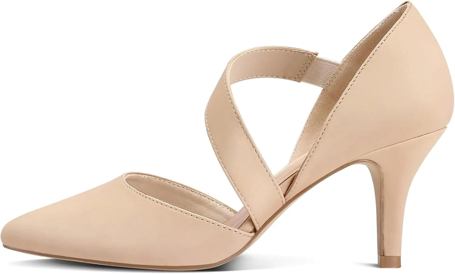 mysoft Women's Pointed Toe Low Stiletto Heel Dress Pumps Shoes - Available in Wide Sizes