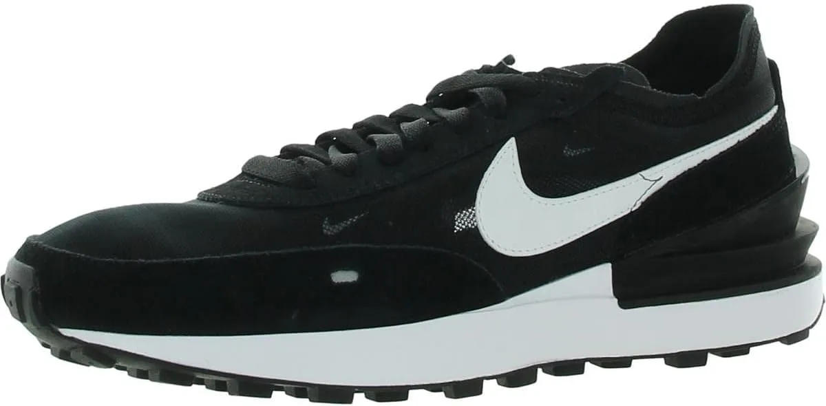 Nike Women's Low-Top Sneakers, Black White Orange, 8
