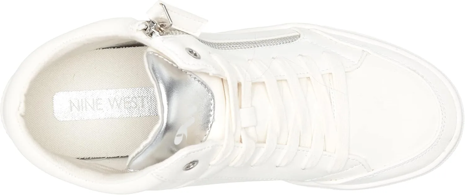 Nine West Women's Tons High Top Hidden Wedge Sneaker
