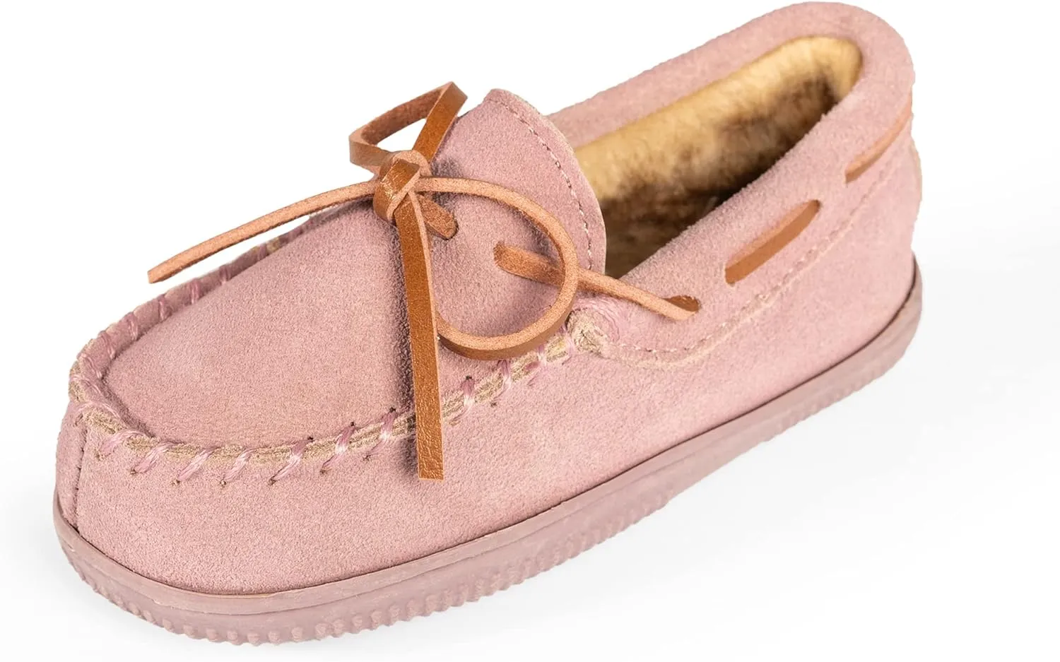 NORTY Moccasin House Slippers for Kids- Slip-On Toddler Shoes for Boys and Girls - Suede - Runs True to Size