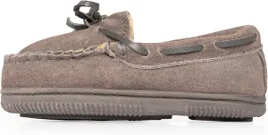 NORTY Moccasin House Slippers for Kids- Slip-On Toddler Shoes for Boys and Girls - Suede - Runs True to Size