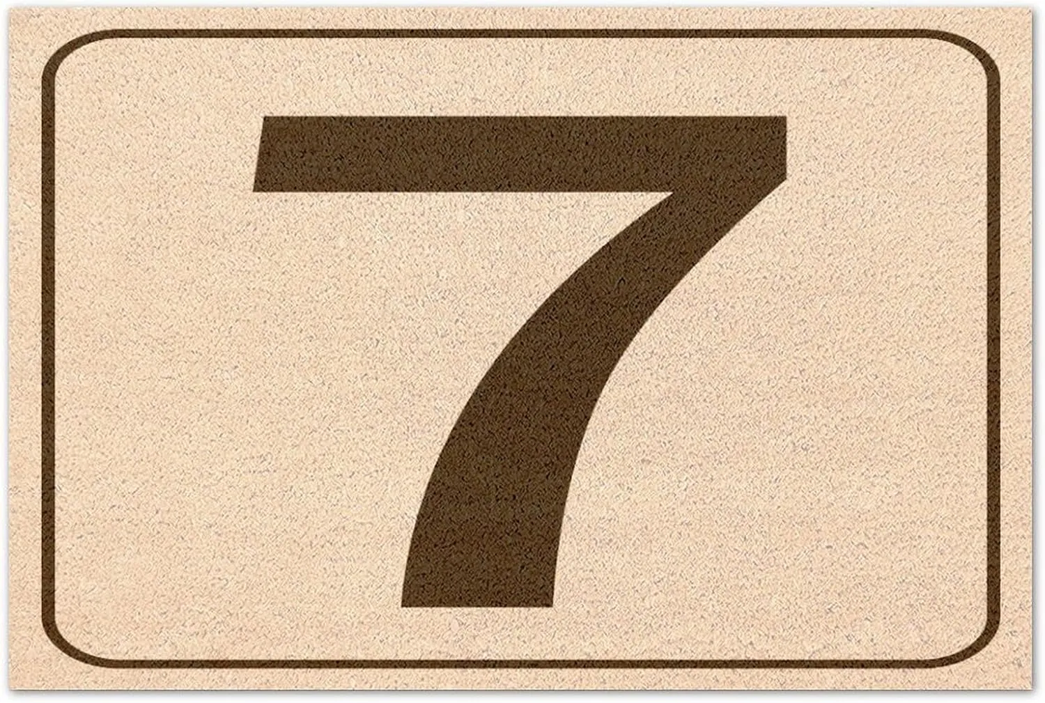 Number 7 Outdoor Doormat Heavy Non-Skid/Slip Backing Street Home Address Numerals Coir Fiber Door Mat Custom Front Door Rug for Balcony Entryway Home Décor 24x36in