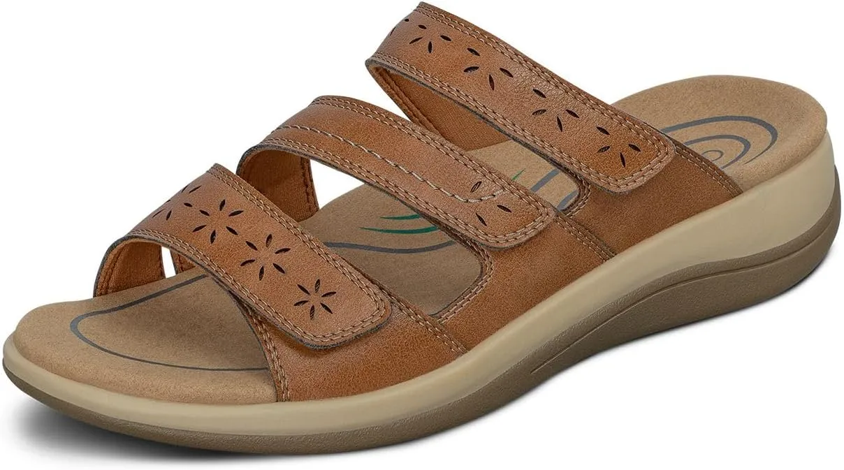 Orthofeet Women's Orthopedic Stretchable Slide Sahara Sandals