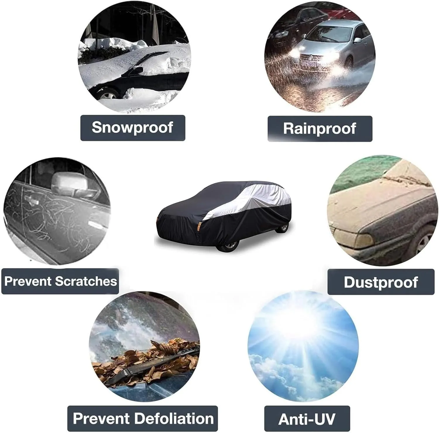 Outdoor Car Cover Compatible with Daewoo Nexia Saloon 1995-1997 Waterproof All Weather Breathable Large Car Cover,with Zipper,Custom Full Car Covers,Suitable for All Seasons(06)