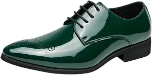 Oxford Modern Cap Toe Brogues Shoes Comfortable Lace Up Business Casual Prom Wedding Suit Shoes for Men