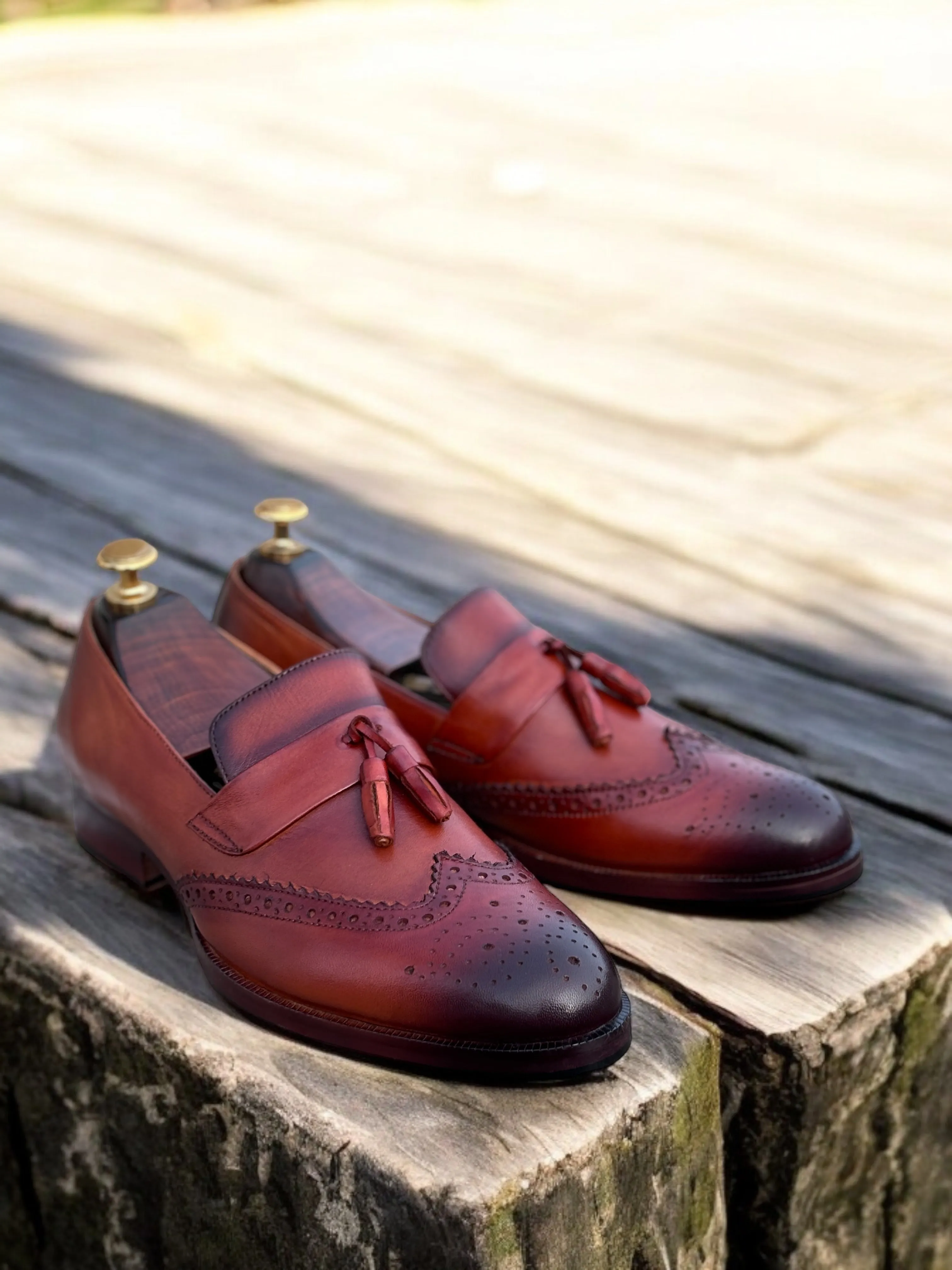 Oxford Regent – Patina Tassel Brogue Loafer
