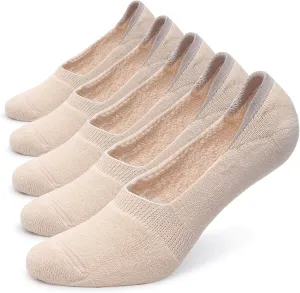 Pareberry Women's Thick Cushion Cotton Athletics Casual Low Cut Flat Non-Slip Boat Liner No Show Socks-5/10 Pack