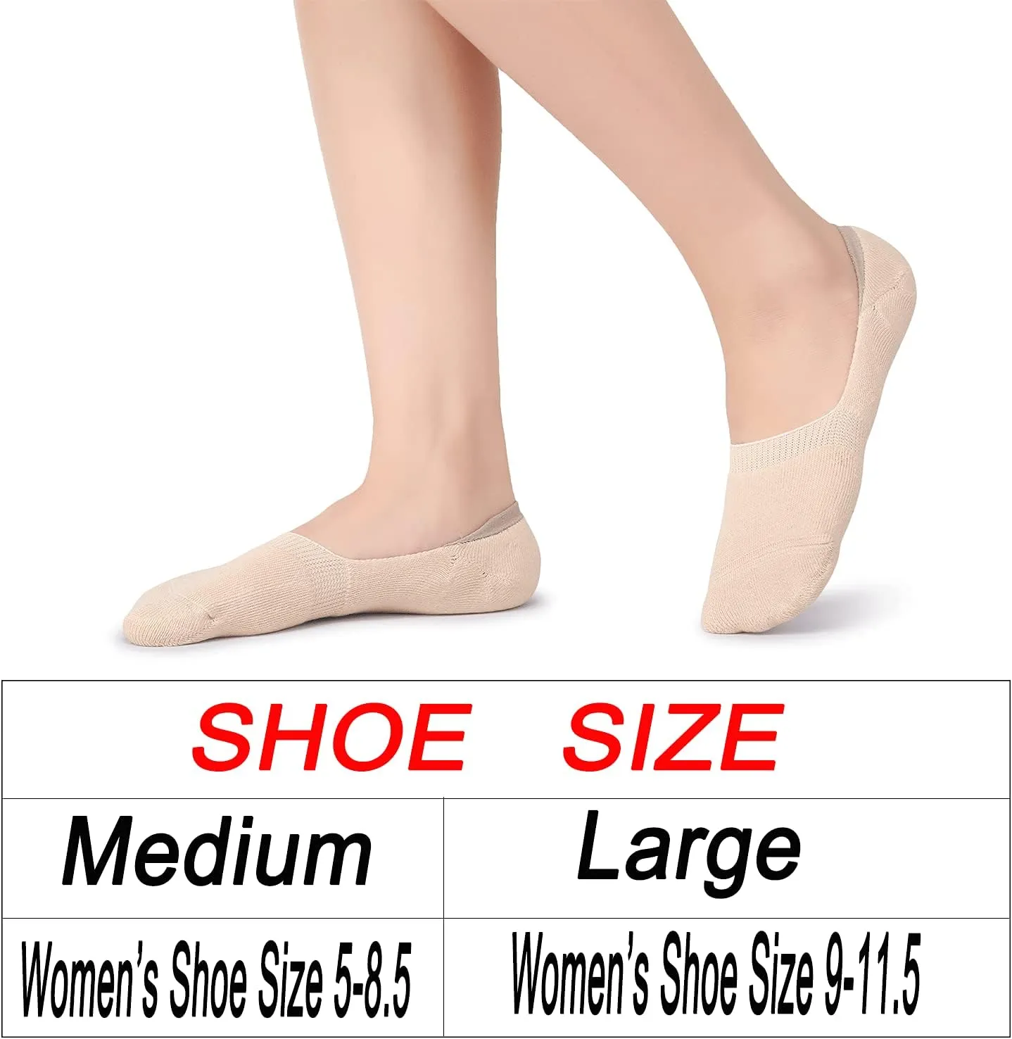 Pareberry Women's Thick Cushion Cotton Athletics Casual Low Cut Flat Non-Slip Boat Liner No Show Socks-5/10 Pack