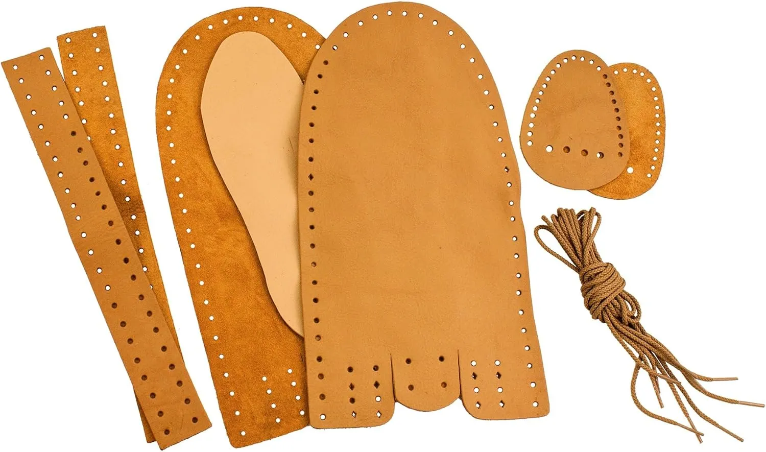 Realeather Crafts C4604-02 Leather Moccasin Kit, Gold