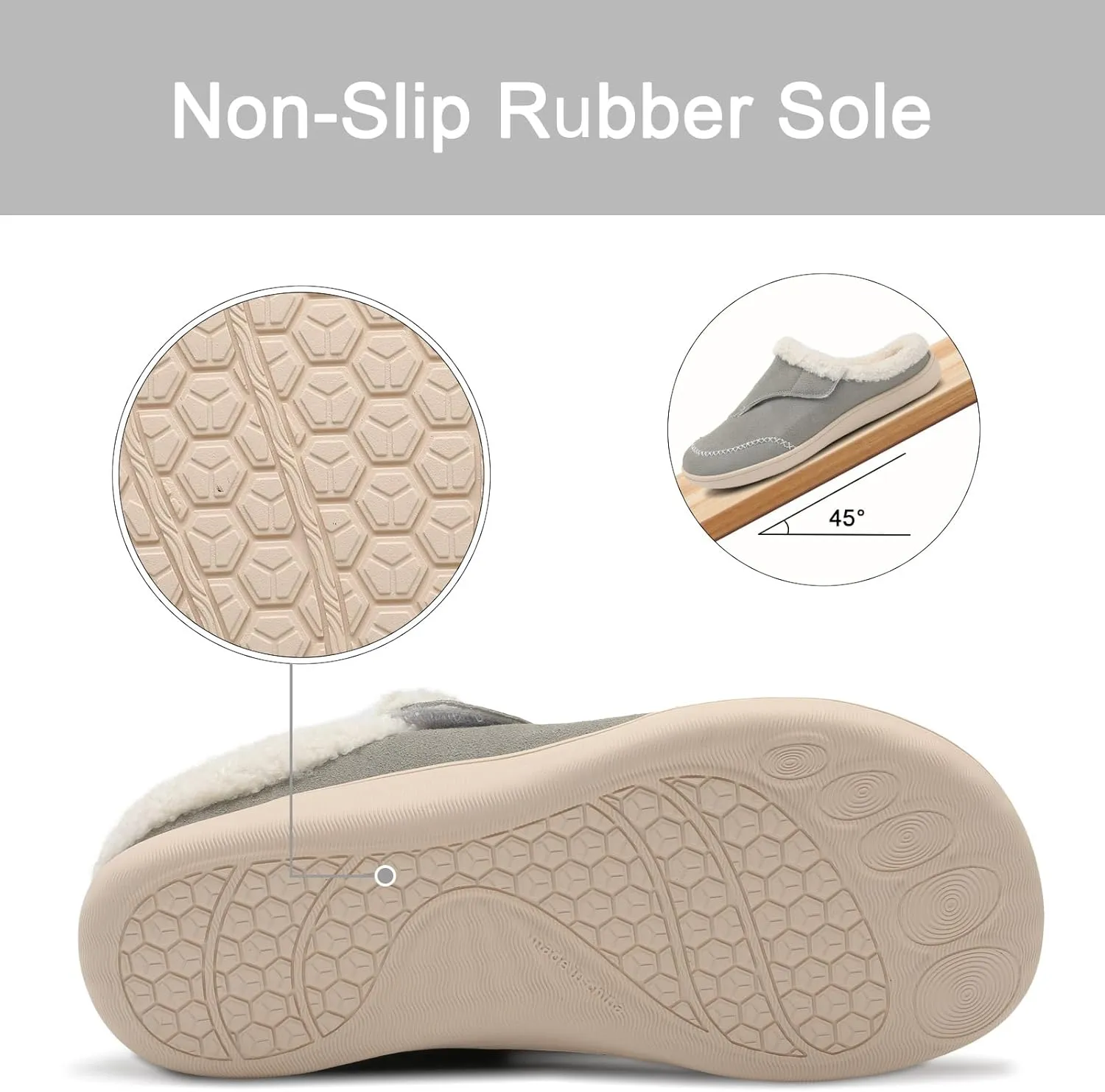 relxfeet Mens Slippers Adjustable Diabetic Shoes Wide Toe Box House Slippers Indoor Outdoor Slip On Warm Clogs for Swollen Feet