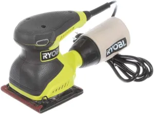 Ryobi S652DGK Corded Comfort-Grip Orbital 1/4 Inch 2 Amp Sheet Sander with Dust Bag (Non-Retail Packaging) (Renewed)