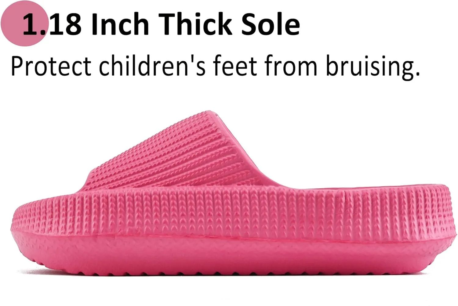 Sharllen Cloud Slides for Boys & Girls - Non-Slip House Slippers for Kids - Beach Slide Sandals in Black, White & Beige