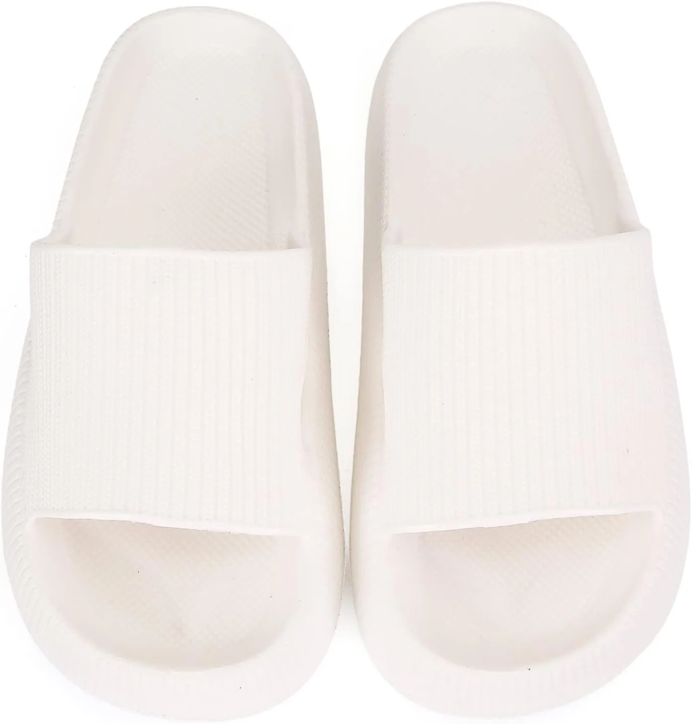 Sharllen Cloud Slides for Boys & Girls - Non-Slip House Slippers for Kids - Beach Slide Sandals in Black, White & Beige