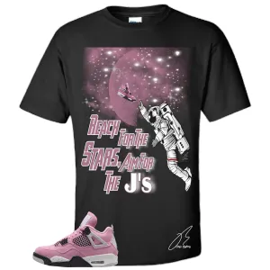 Shirt To Match AJ 4's Orchid Neutral/Pink, Stars Unisex Sneaker Graphic Tee,Best Gift,Birthday,Christmas (Black, Large)