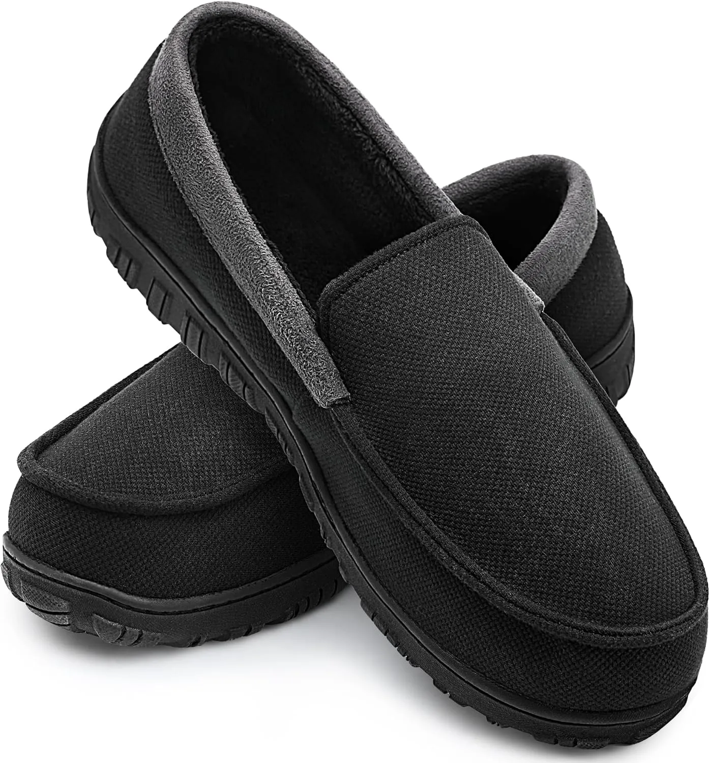 shoeslocker Mens Slippers Microsuede Moccasin Memory Foam House Shoes