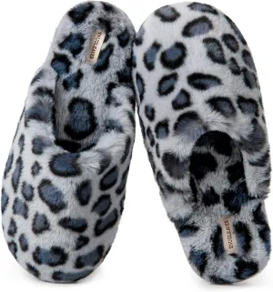 Snug Leaves Women's Fuzzy Scuff Slippers Soft Comfy Memory Foam Non-slip Indoor House Shoes