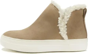 Soda Figure Women’s Faux Fur Trim Fashion High Top Slip On Sneaker Bootie