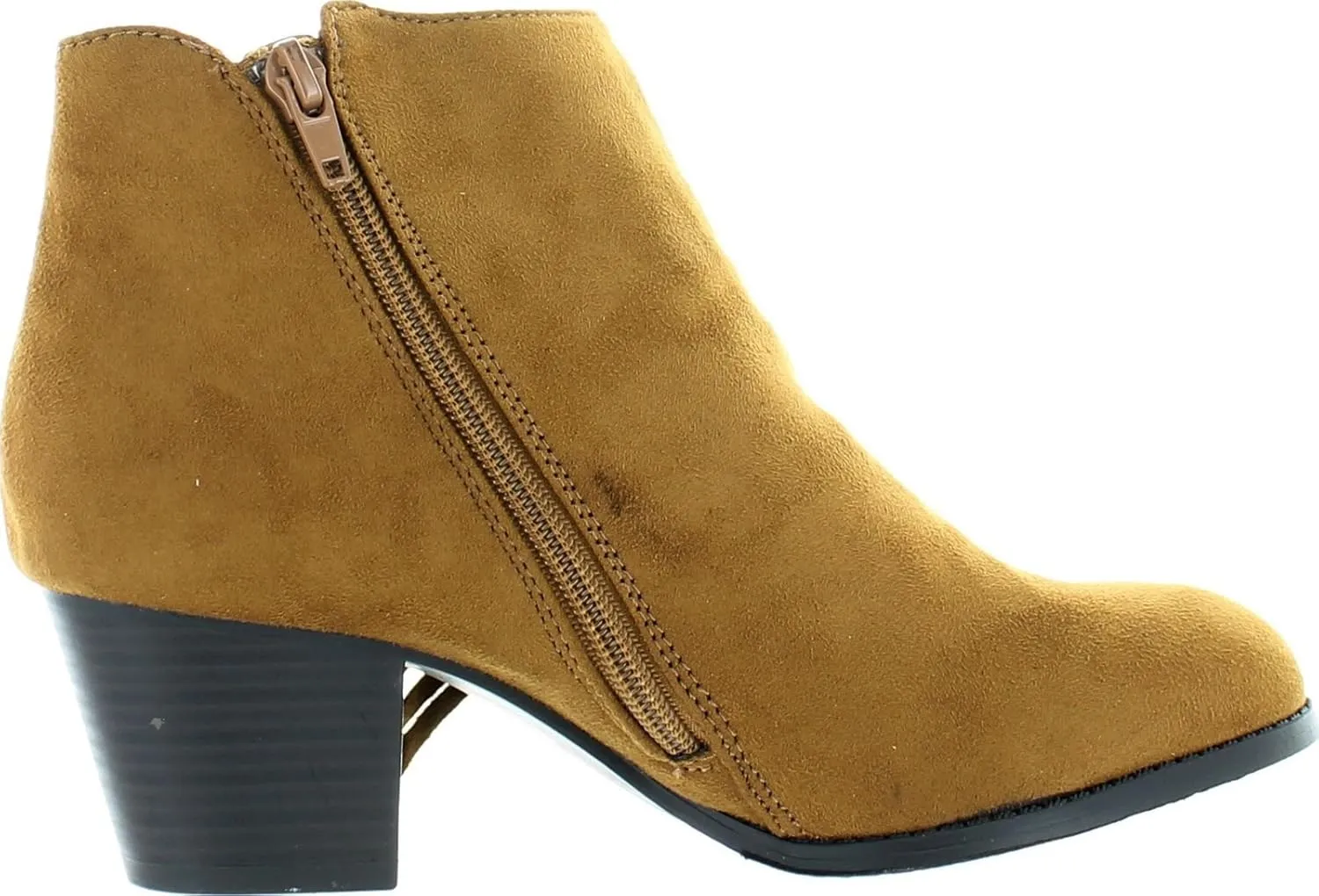 Soda Women's Noriko Faux Suede Fringe Moccasin Ankle Boot