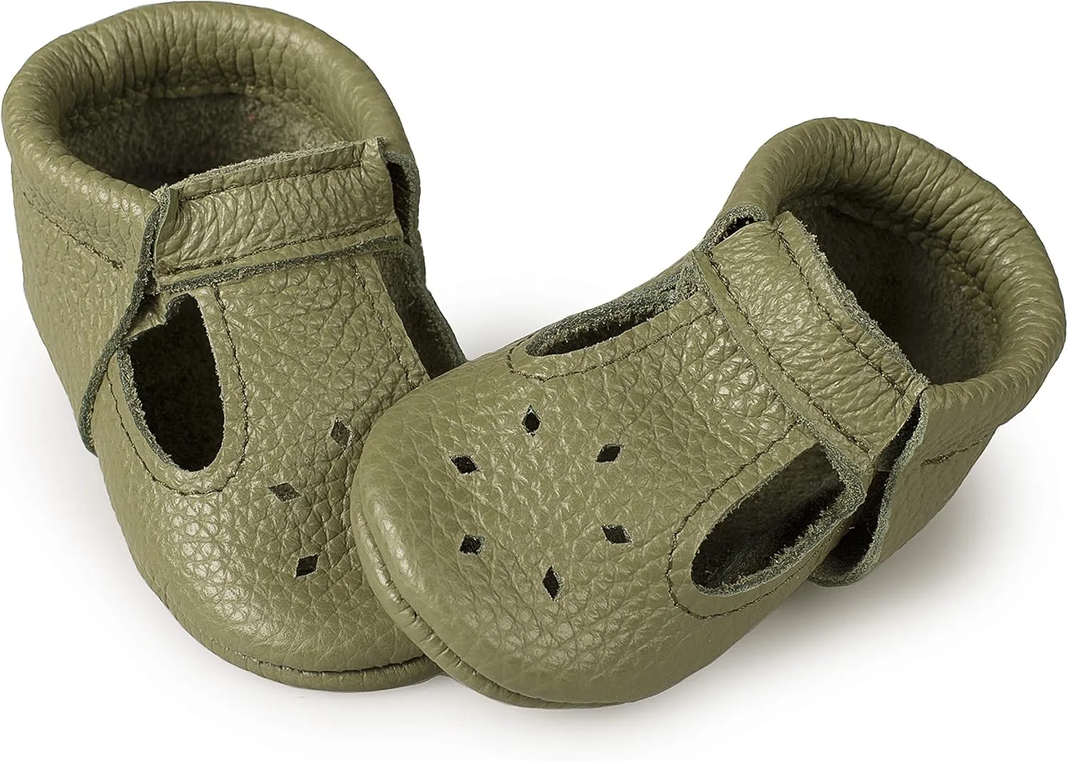 Soft Sole Infant, Baby and Toddler Shoes – Elastic T-Strap Italian Leather Baby Moccasin Shoes for Boys and Girls; Crib Shoes to Baby Walking Shoes Handcrafted in Europe