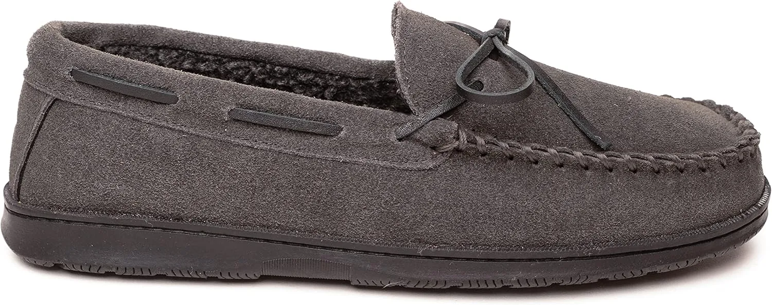 Sperry Men's Trapper Moccasin Slippers with Rawhide Leather Lacing, Lightweight Hardsole Moccasin Slippers for Men