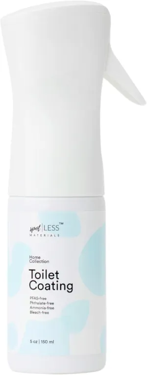 spotLESS MATERIALS Toilet Coating for Streak-Free, Stain-Resistant Bowl, LESS Formula, Repels Water & Waste