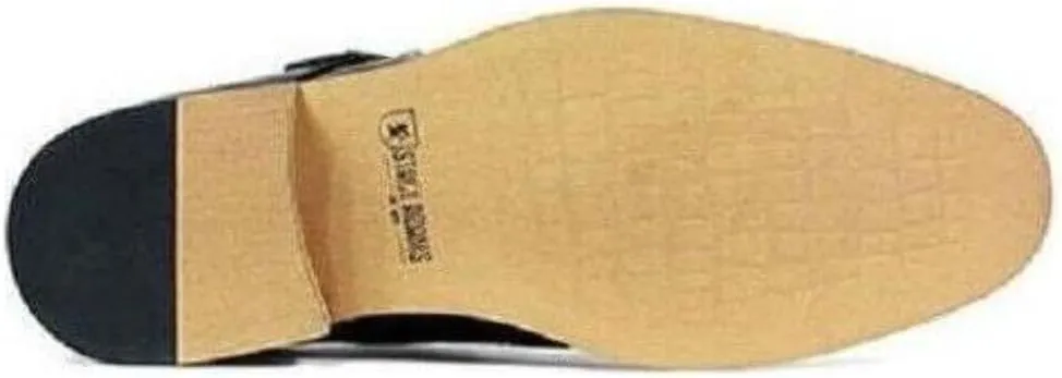 STACY ADAMS Men's Desmond Cap-Toe Monk-Strap Slip-on Loafer