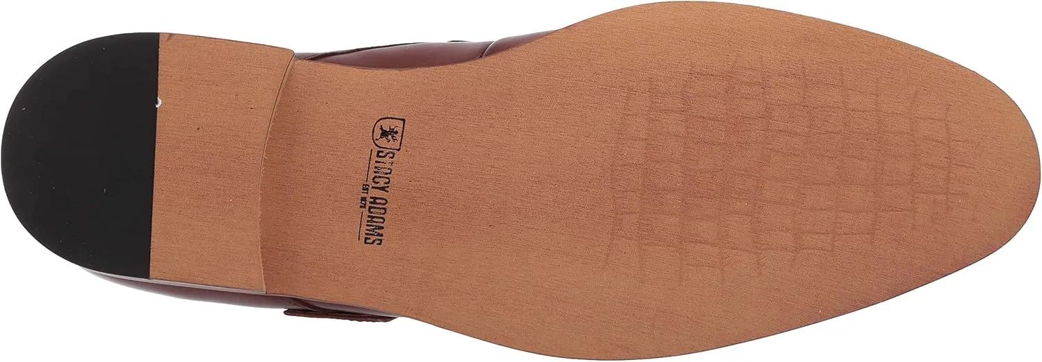 STACY ADAMS Men's Desmond Cap-Toe Monk-Strap Slip-on Loafer