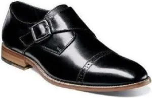 STACY ADAMS Men's Desmond Cap-Toe Monk-Strap Slip-on Loafer