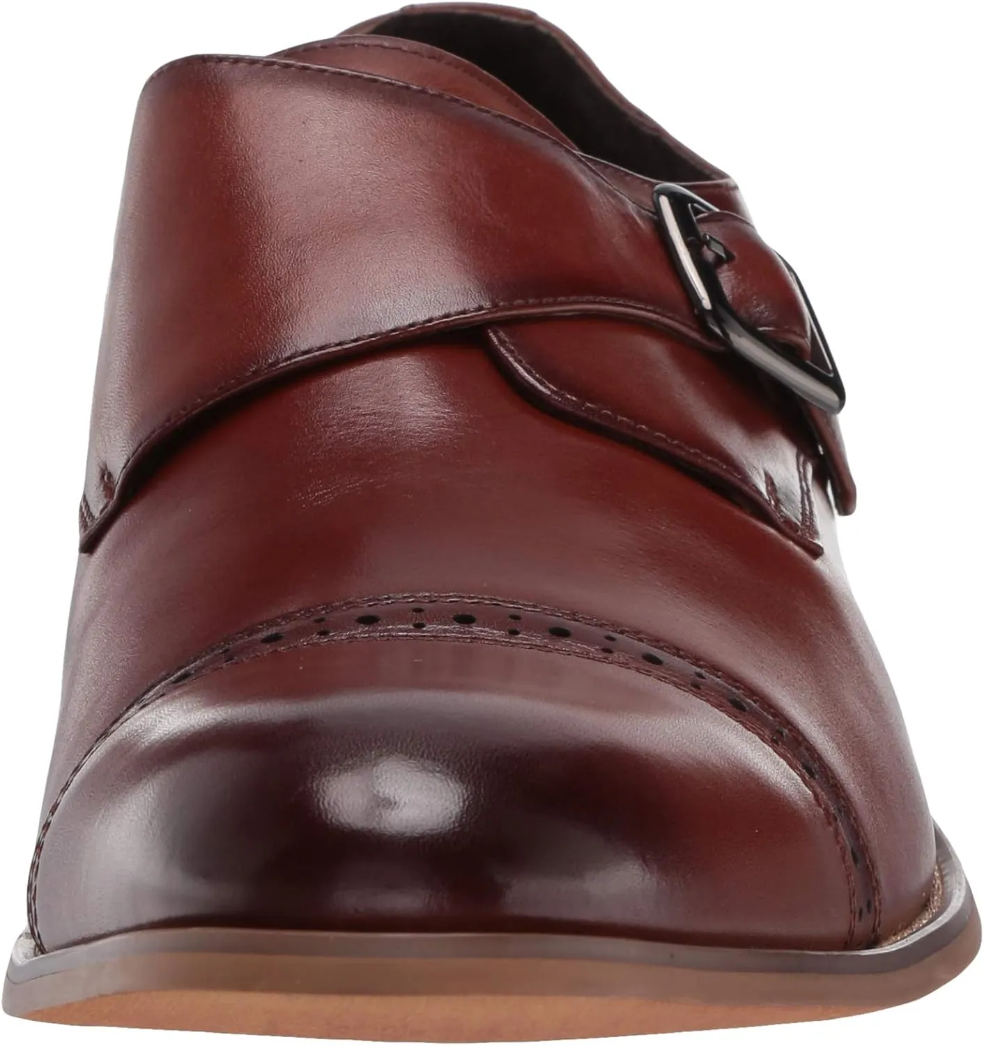 STACY ADAMS Men's Desmond Cap-Toe Monk-Strap Slip-on Loafer