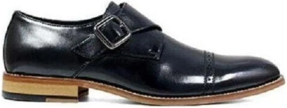 STACY ADAMS Men's Desmond Cap-Toe Monk-Strap Slip-on Loafer