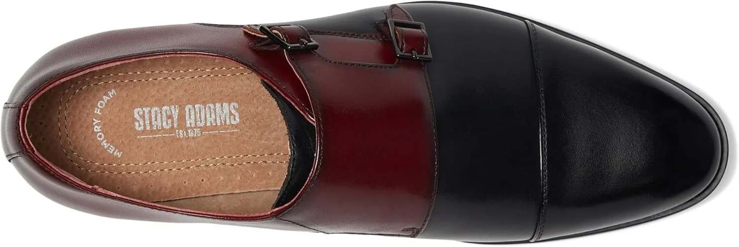 Stacy Adams Men's Raythorne Cap Toe Double Monk Strap Loafer