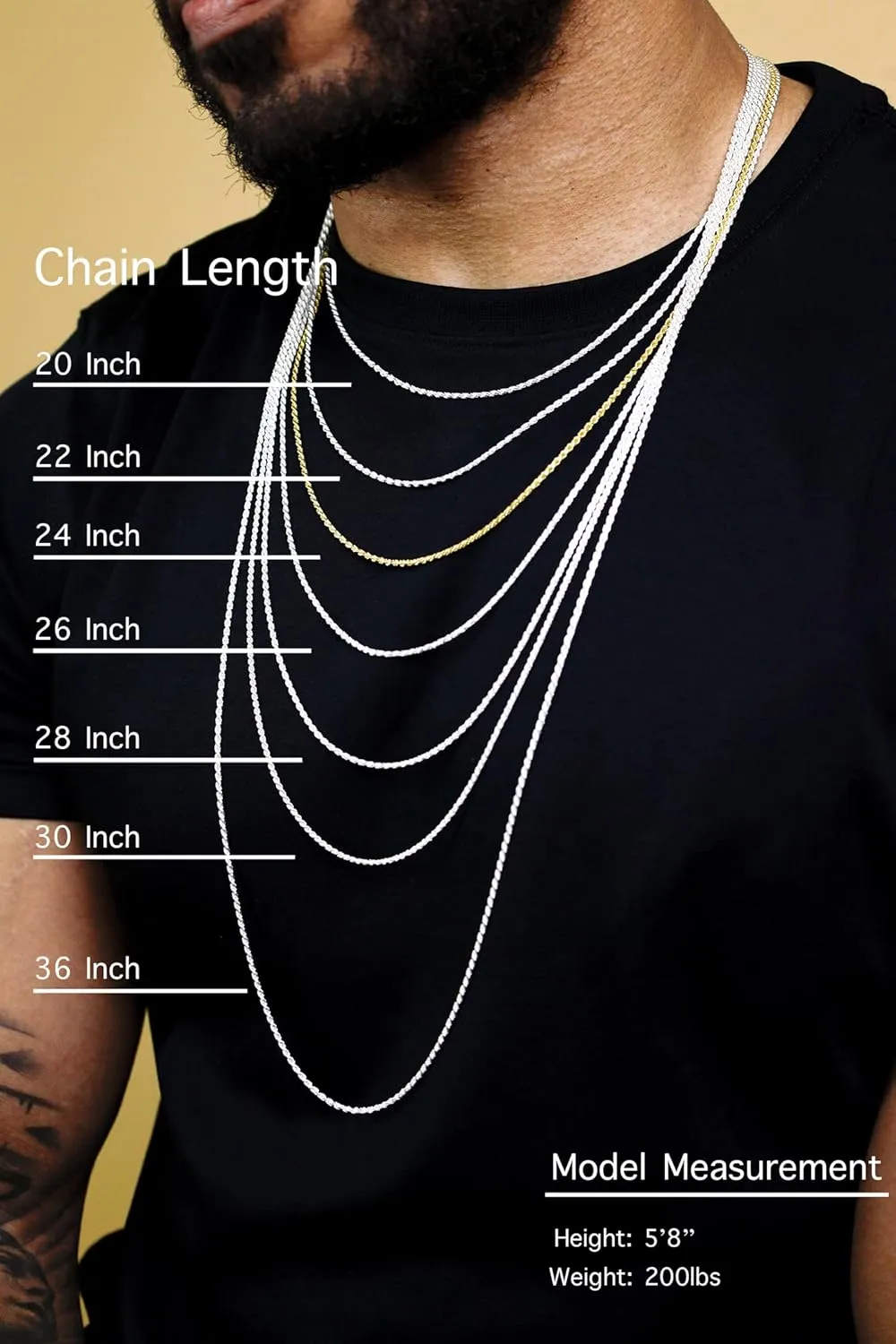 Sterling Silver Diamond-Cut Rope Chain 1.1mm 1.5mm 1.7mm 2mm 2.5mm Solid 925 Italy New Necklace
