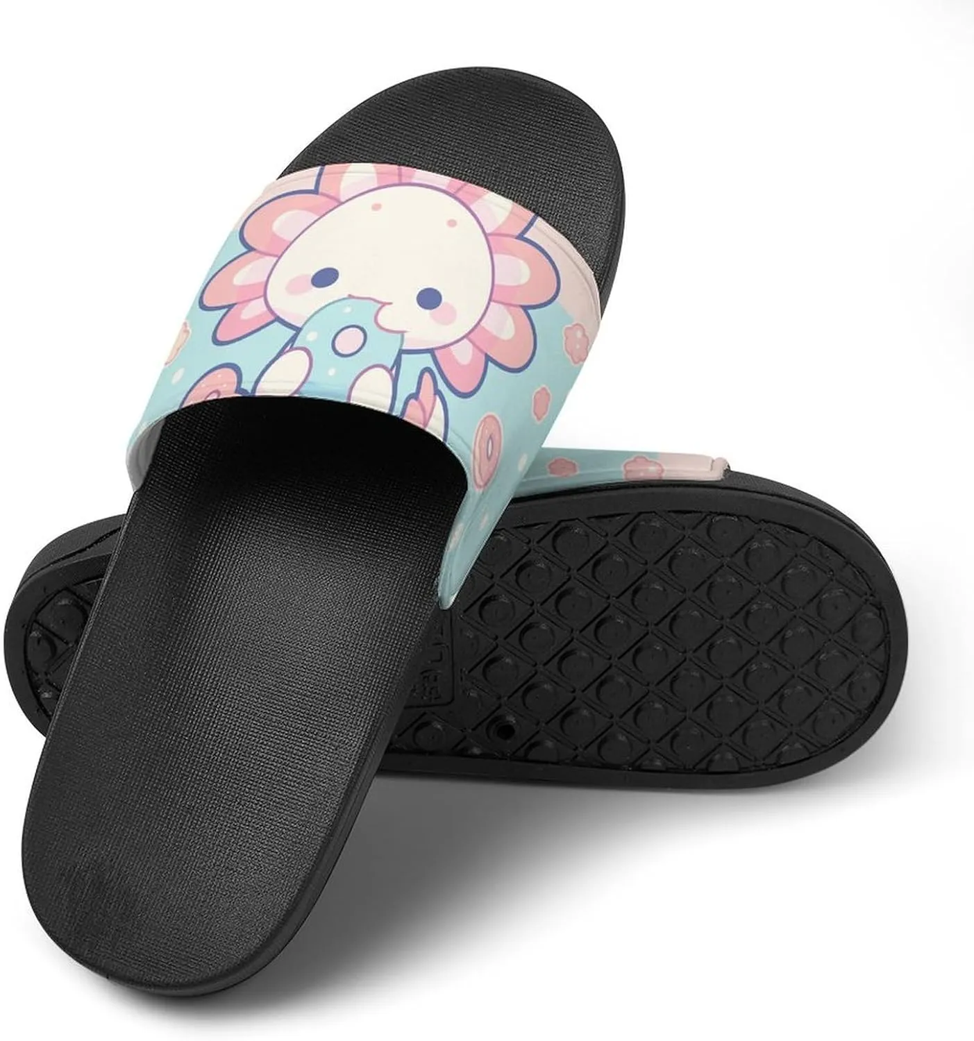Summer Slippers Women Men Indoor Outdoor Soft Wear-Resistant House Shower Shoes with A Non-slip Thick Sole