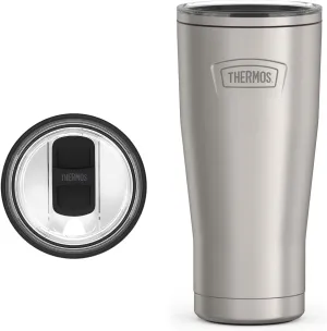 THERMOS ICON SERIES, Stainless Steel Cold Tumbler with Slide Lock, 24 Ounce, Matte Stainless Steel