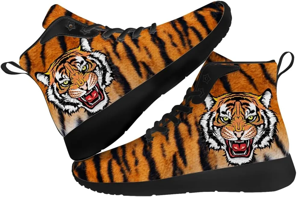 Tiger Shoes for Women Men High Top Sneakers High Top Shoes Gifts for Boyfriend Girlfriend