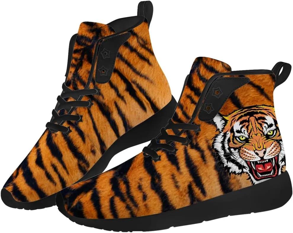 Tiger Shoes for Women Men High Top Sneakers High Top Shoes Gifts for Boyfriend Girlfriend