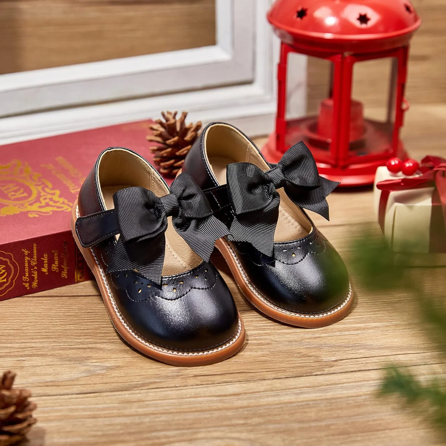 Todder Little Girls Oxford Shoes Mary Jane T-Strap School Uniform Party Dress Flat Shoes