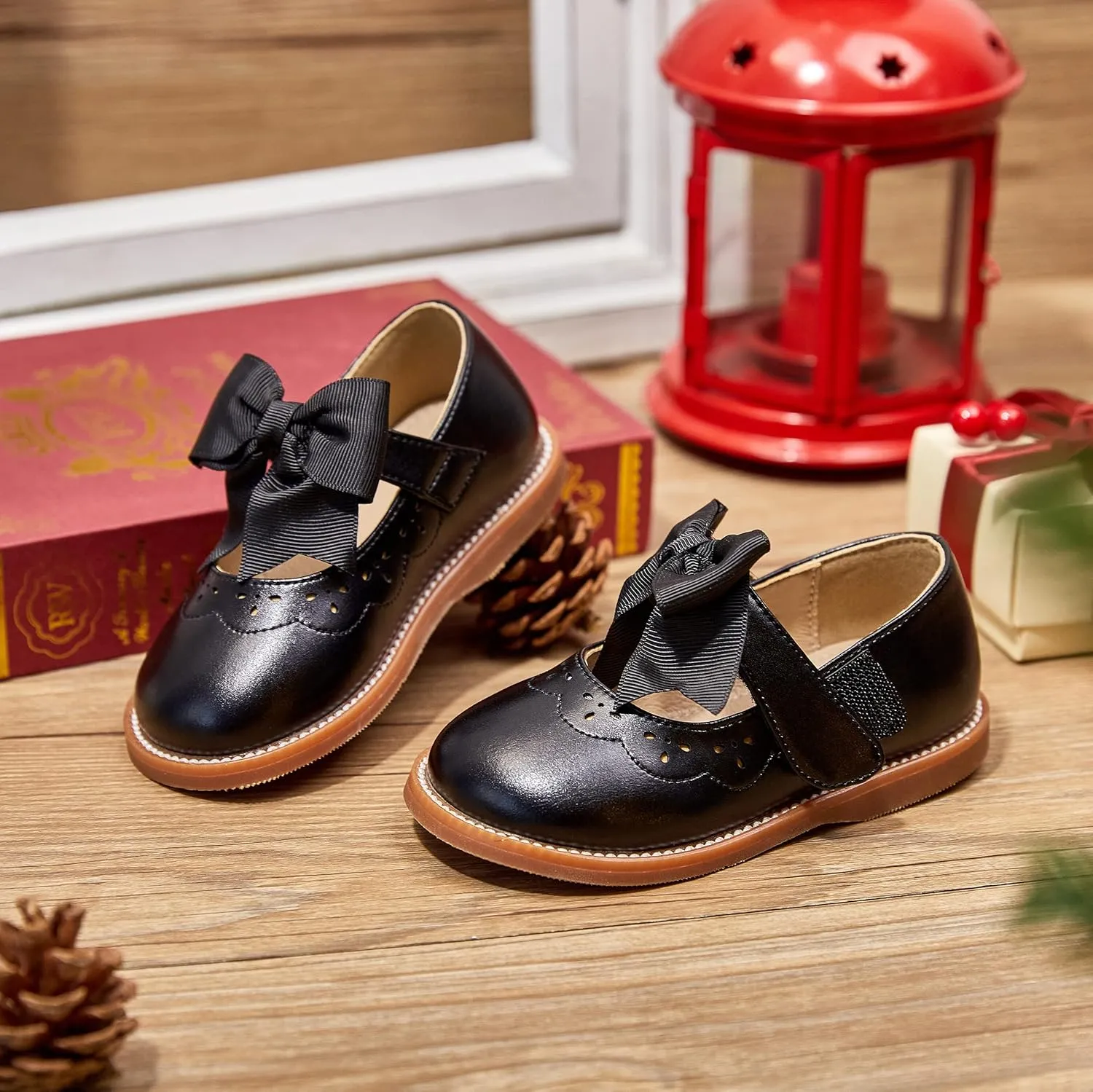 Todder Little Girls Oxford Shoes Mary Jane T-Strap School Uniform Party Dress Flat Shoes