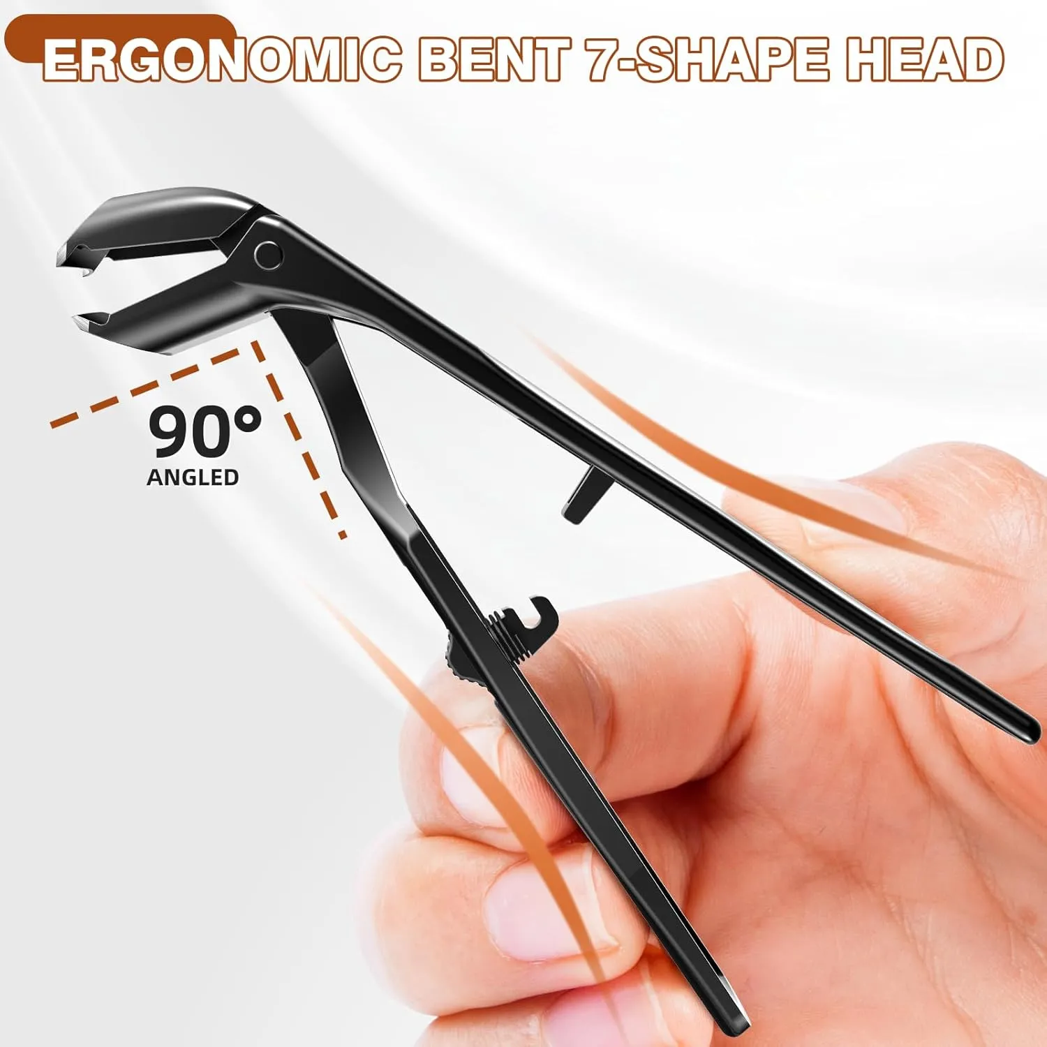 Toenail Clippers for Thick Toenails for Seniors, Angled Large Toe Nail Clippers Set for Men, Heavy Duty Ingrown Toenail Clippers with Wide Opening, Long Handle, Ergonomic Head, Gifts for Men & Women