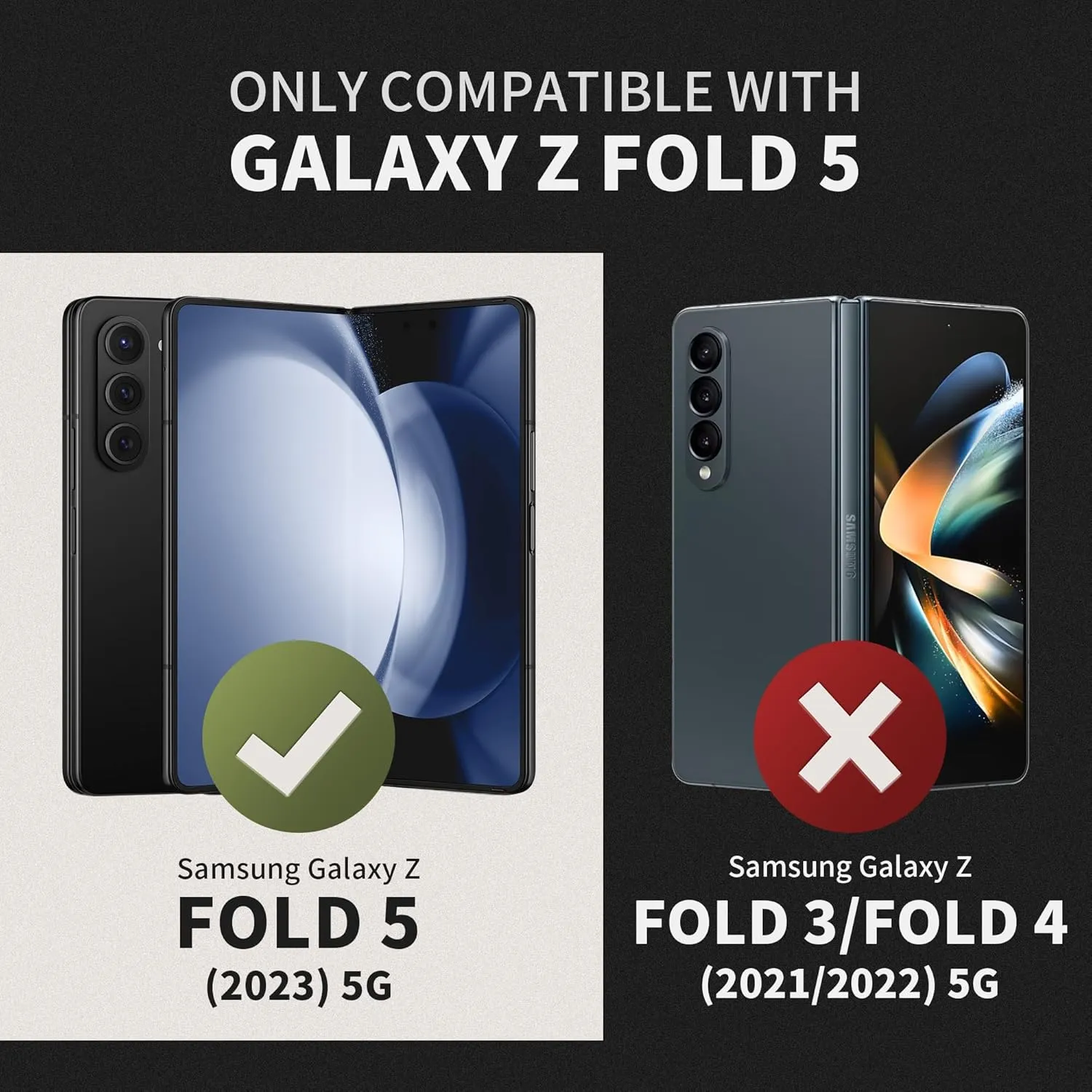 TONGATE for Z Fold 5 Case, [with S Pen Holder & Hinge Protection] [Glass Screen Protector & Slide Camera Cover] Military Drop Phone Case for Samsung Galaxy Z Fold 5 with Stand & Belt Clip, ICY Blue
