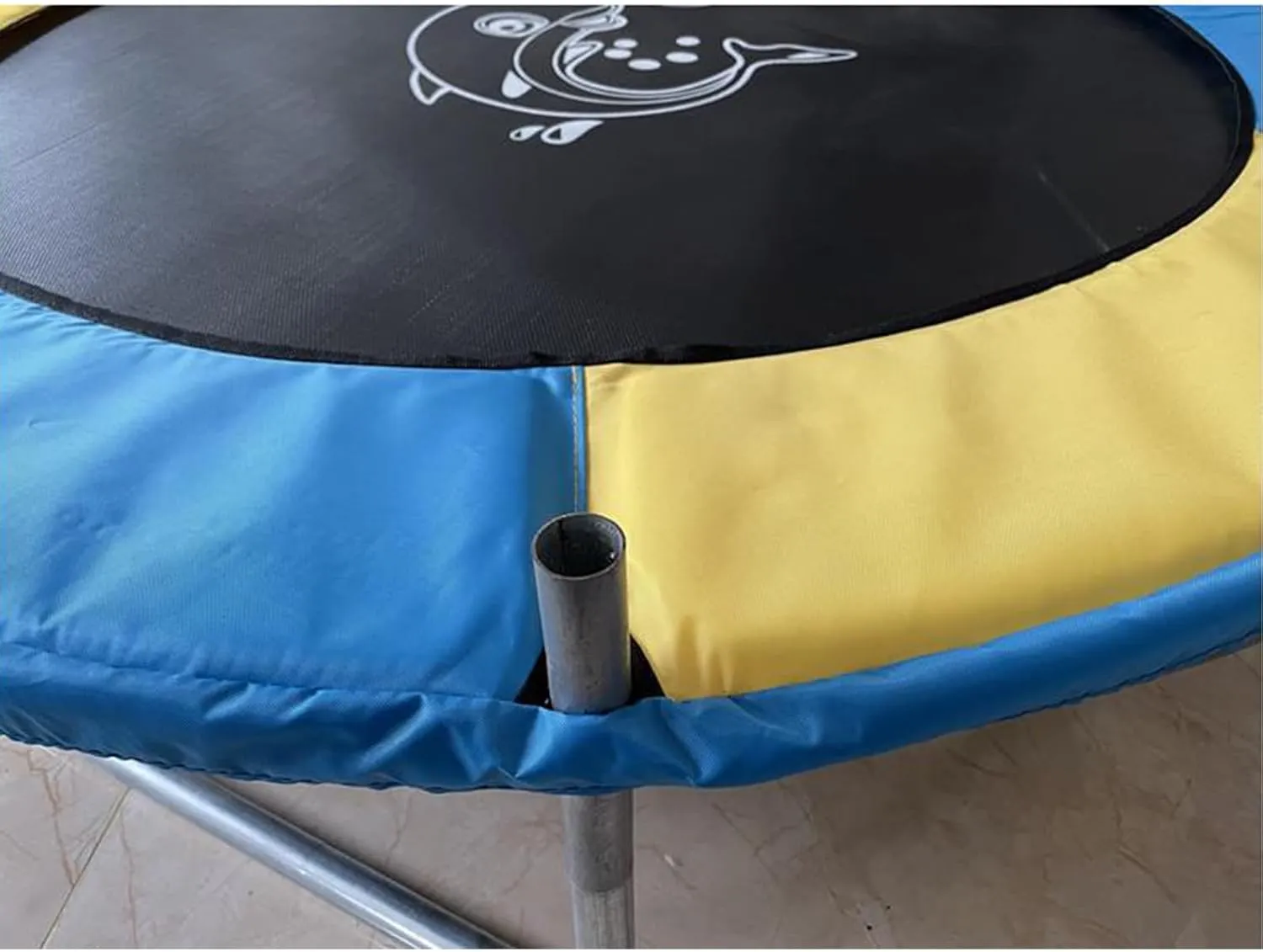 Trampoline Spring Cover, Mini Trampoline Cover, Trampoline Pad Replacement, Round Arch Trampoline Accessories for Kids Adults, Waterproof and Tear-Resistant(Blue,1.5m)
