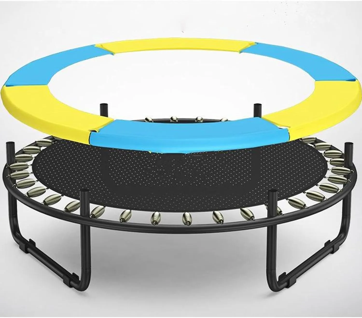 Trampoline Spring Cover, Mini Trampoline Cover, Trampoline Pad Replacement, Round Arch Trampoline Accessories for Kids Adults, Waterproof and Tear-Resistant(Blue,1.5m)