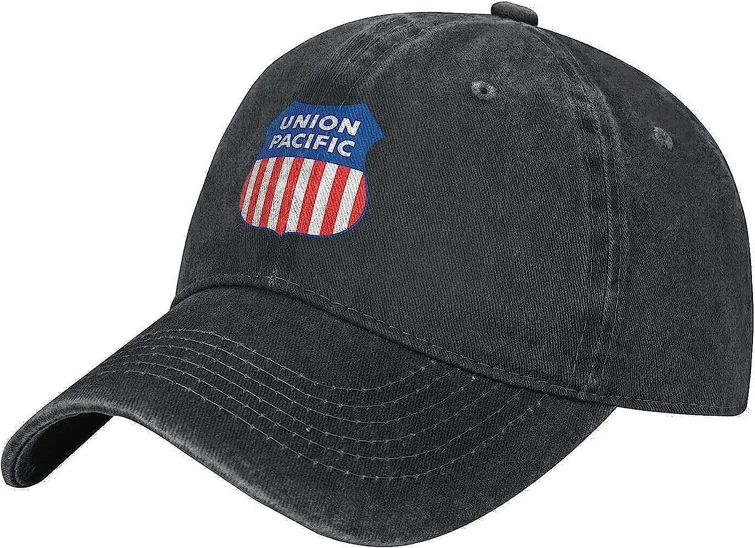 Union Pacific Railroad Denim Trucker Hat Baseball Cap for Men Or Women Cowboy